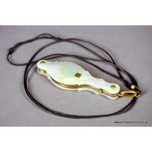 An Edwardian mother-of-pearl Lorgnette, early 20th century, the…