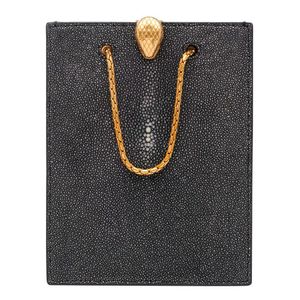BVLGARI Serpenti Forever Metallic Leather Chain Pochette Bag - Antique Gold