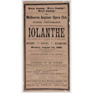 Gilbert & Sullivan Come to Williamstown, Iolanthe' Melbourne…