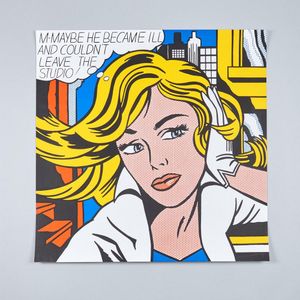 Roy Lichtenstein, M-Maybe, vintage lithographic print on card.…