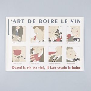 Henri Martin, L'art de Boire le vin, lithographic print c.1980,…