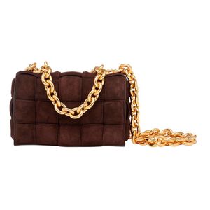 Bottega Veneta The Chain Pouch Camel Leather Shoulder Bag In Brown