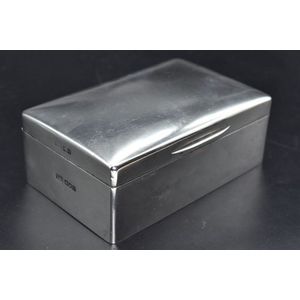 1931 London sterling silver cedar lined cigarette box by Mappin…
