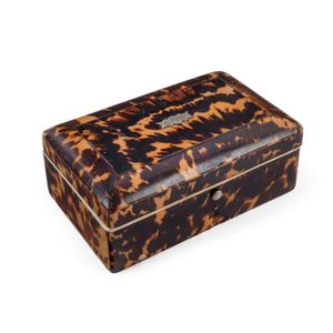 A ladies jewellery box, tortoiseshell, bone and silver,…