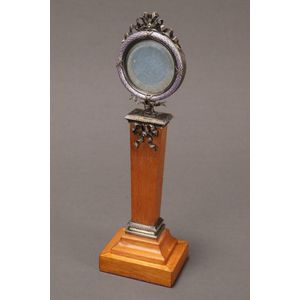 Fine Russian silver and guilloche enamel clock stand, impressed…