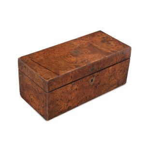 A Colonial tea caddy, musk and cedar with pine secondary…