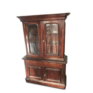 Late Victorian mahogany apprentice bookcase, with stepped…