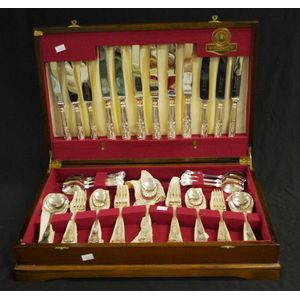 Good silver plate Kings pattern cutlery set marked Saunders Ltd…