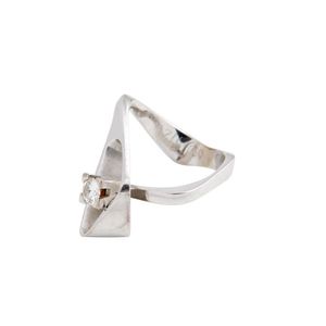 Abstract Diamond Ring in 18ct White Gold - L-M Size - Rings - Jewellery