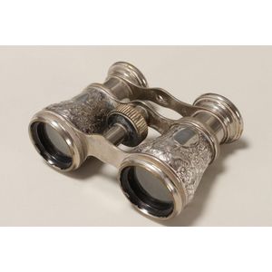 Pair of Victorian sterling silver opera glasses, hallmarked…