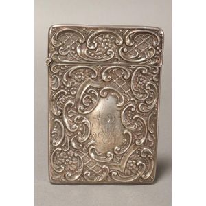 Late Victorian sterling silver card case, hallmarked Birmingham,…