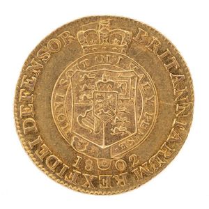 A George III 22 carat gold half guinea proclamation coin dated…