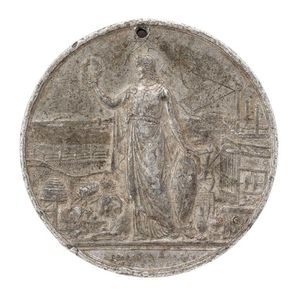 A NSW Intercolonial exhibition medal, drilled hole to top, by…