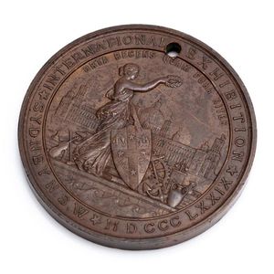 A bronze Sydney International Exhibition 1879 medal, diameter 7.…