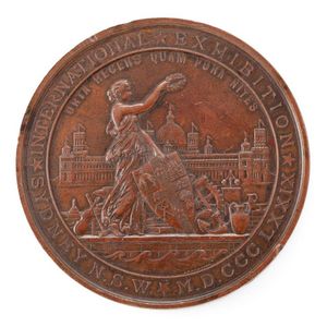 A bronze Sydney International Exhibition 1879 medal, diameter 7.…