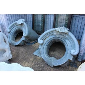 Pair of antique French zinc window surrounds. Approx 100 cm…