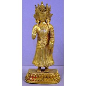 Tibetan gilt bronze figure of a white tara, (known as mother of&hellip;