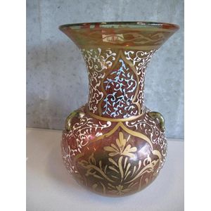 Islamic-style Ruby Glass Vase with Shoulder Lugs - British - Victorian ...