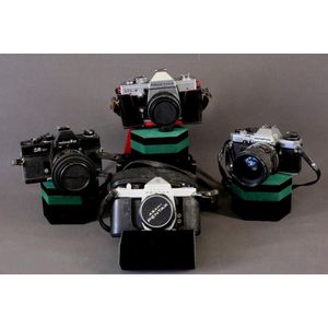 Four various 35 mm Cameras. Praktica LTL3; Minolta SR101;…