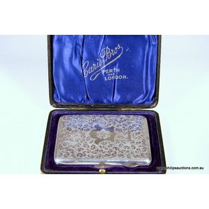 An Edwardian sterling silver calling card case, 1903 Birmingham,…