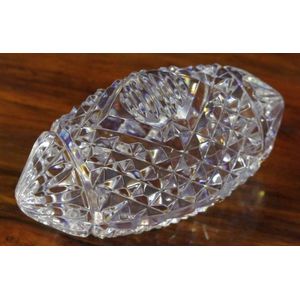 Waterford Crystal football paperweight, width 12 cm
