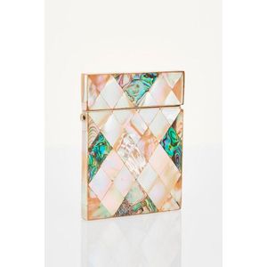 Mother-of-pearl and Abalone card case, of rectangular shape,…