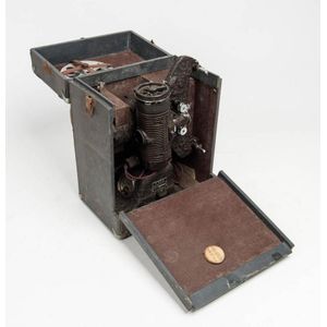 Arrow 8 mm movie projector in case; circa 1930?s. 35 cm.