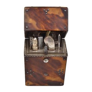 A Georgian tortoiseshell etui early 19th century with a…