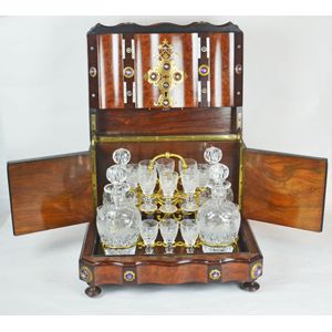 A superb French liqueur set, 19th century consisting of a lift…