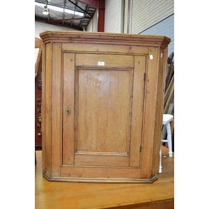 Pine corner deals wall cupboard