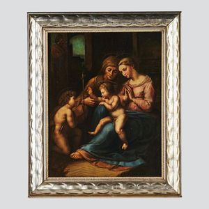 After Raffaello Sanzio, La Madonna Del Divino Amore, oil on…