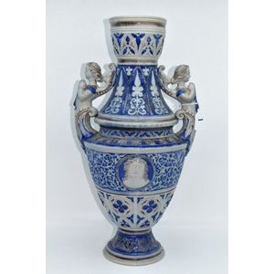 Early 20th century German Westerwald stoneware vase with…