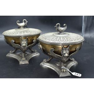 Set of Four Silver outlets Plated Miniature Tureens