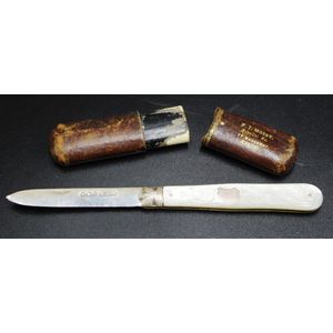 Victorian sterling silver pen knife with mother of pearl handle…