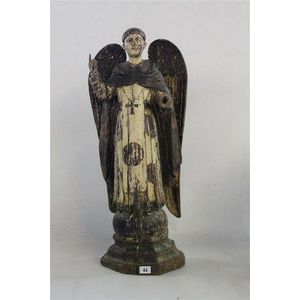 A 19th century Santos, painted and carved as a Saint, Spain.…