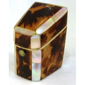 Antique needle case, with tortoise shell & mother of pearl…