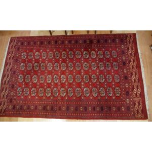 Bokhara wool rug, with red tones, 300 cm x 185 cm
