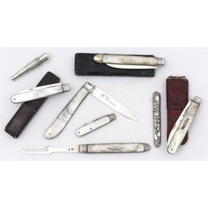 Eight sterling silver items, 19th century and later, comprising…