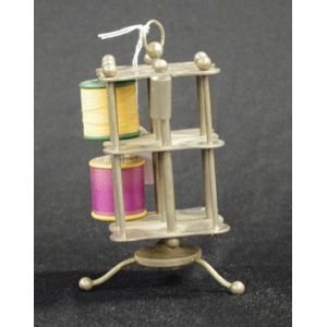 Vintage revolving metal bobbin holder 15 cm high approx.
