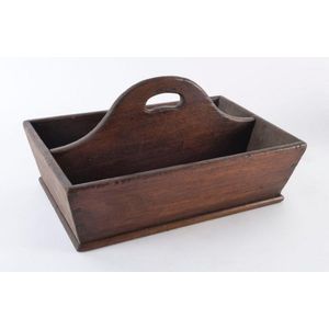 A Colonial cutlery tray, Australian cedar, mid 19th century, 41…
