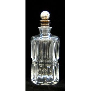 A Baccarat crystal decanter, Jensen silver Stoppers, height 25…