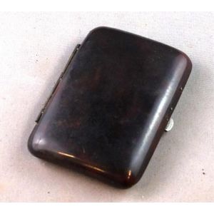 Early tortoiseshell cigarette case, Length 8 cm, width 6 cm.…