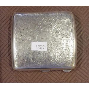 Birmingham 1916 Hallmarked Sterling Silver Cigarette Case Chased Design ...