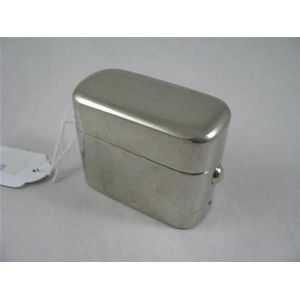 Large travelling vesta box, nickel plate on brass two…