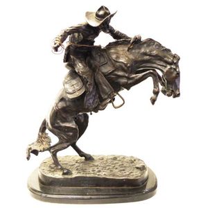 Frederick Remington 1861-1909 bronze sculpture titled…