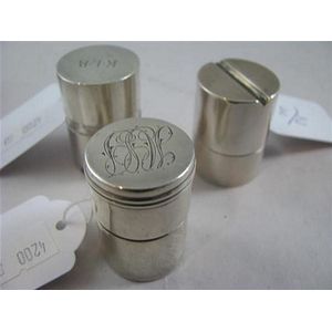 Three sterling silver vesta cases. (3) the first by W J Sanders,…