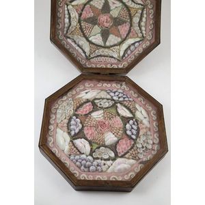 Victorian Sailors Valentine box the octagonal shaped box…