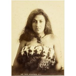 Arthur Iles (1870-1943). Maori portrait, circa 1905 silver…
