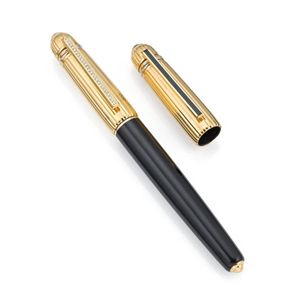 Diamond-Set Pasha de Cartier Ballpoint Pen with Enamel Cap