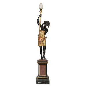 Late 19th century blackamoor floor standing light fitting the…